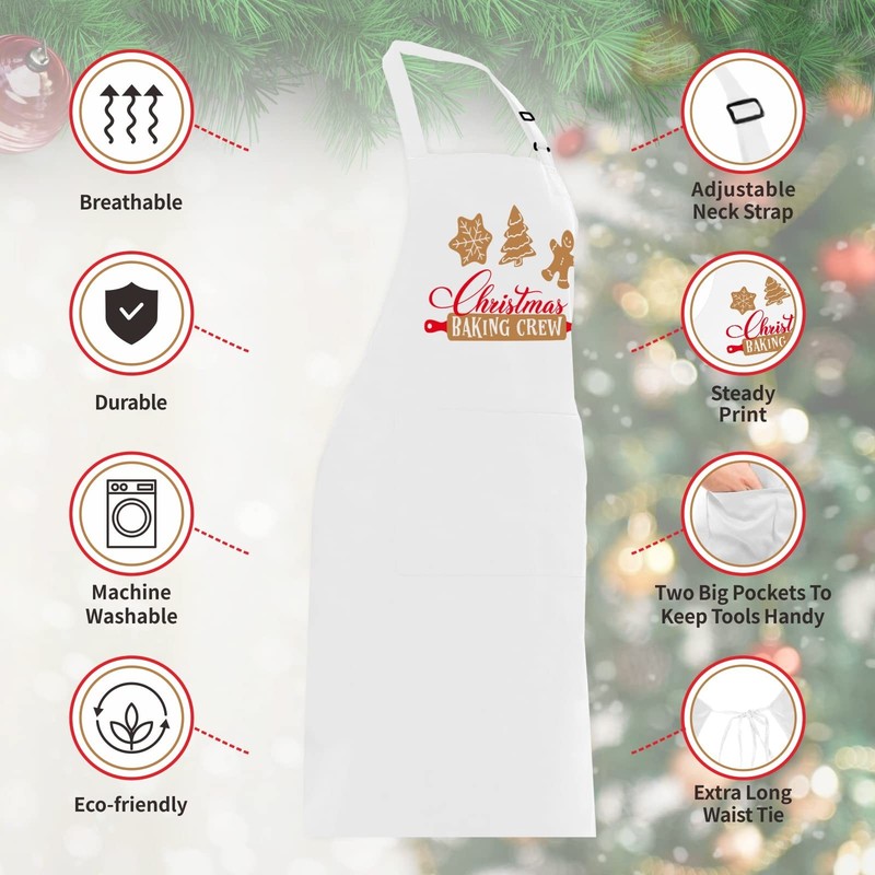Funny Christmas Baking Apron for Women Men, Holiday Baking Gifts for Bakers, ... gallery