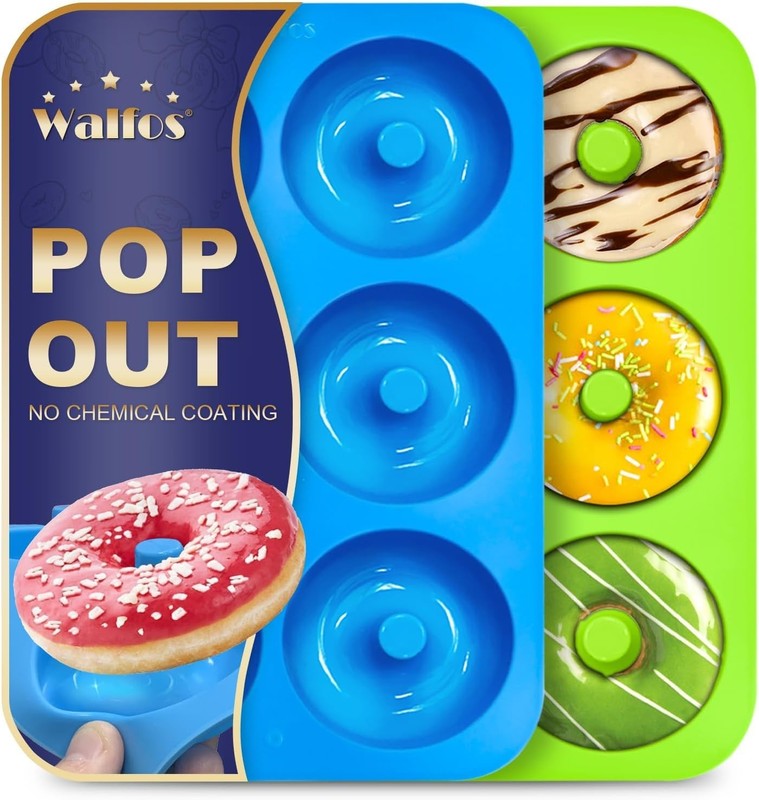 Bake Perfect Donuts with Non-Stick Silicone Molds - Set of 2 - Easy Clean gallery