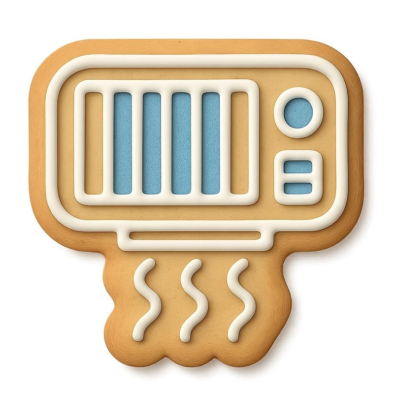 Wall-Mounted Heater Cookie Cutter & Stamp - 3.1x4 gallery