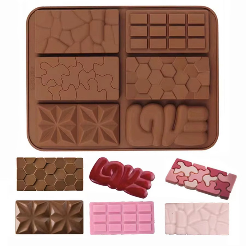 1Pc Chocolate Mold 3D Silicone Mold Dubai Chocolate Mold Chocolate Bar Mold Cand gallery