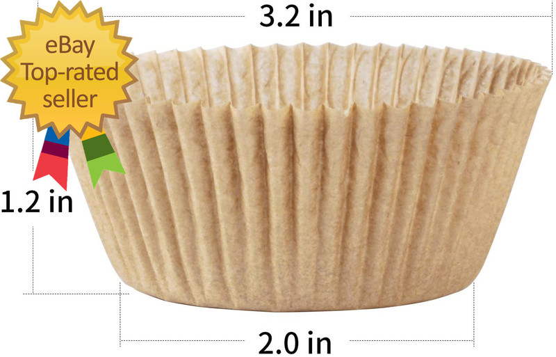 Standard Natural Cupcake Liners 500 Count No Smell Grease-Proof Paper Muffin gallery