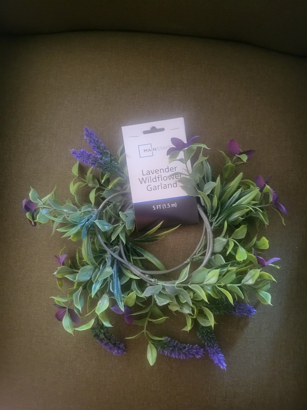 Lavender Purple Wildflower Garland Bendable Artificial Floral Greenery 5ft NEW gallery