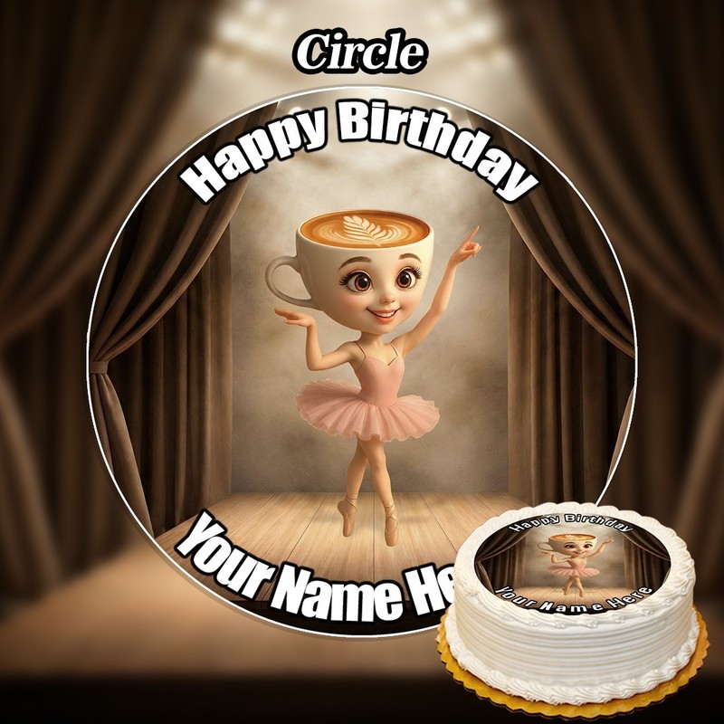 Edible Ballerina Cappuccino Cake Topper