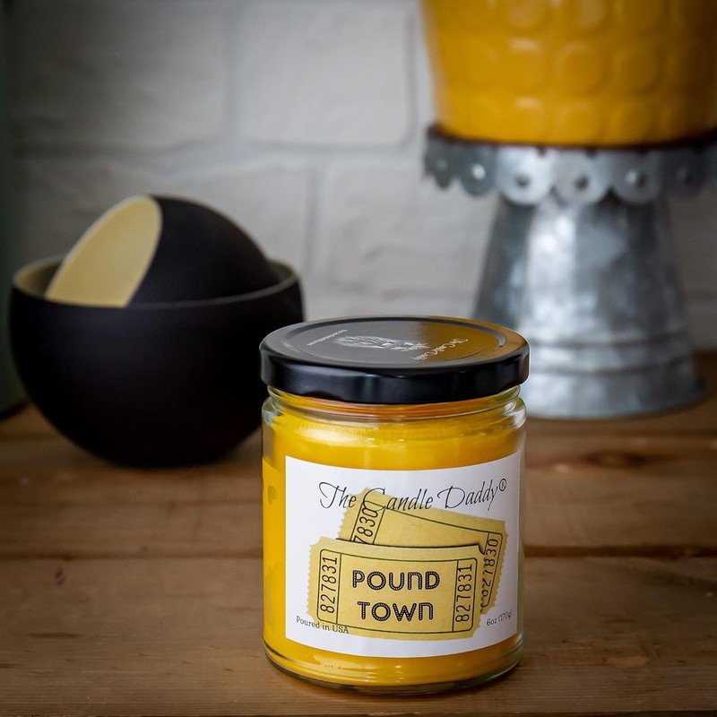 One Ticket to Pound Town - Lemon Pound Cake Scented - Funny 6 oz Jar Candle- 40 gallery