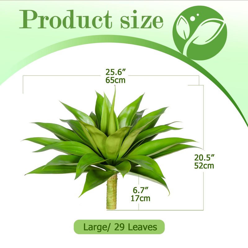 Enalgre Artificial Agave Plant 25.6 Fake Agave Plant Artificial Plants Outdoor gallery