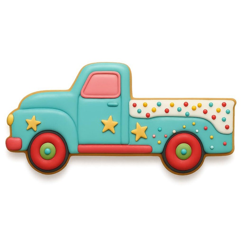Vintage Pickup Truck Cookie Cutter & Stamp - 4.25x2 Inches (Random Color) gallery