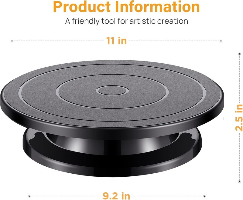 Lightweight 11-Inch Revolving Turntable - Perfect for Creative Displays gallery