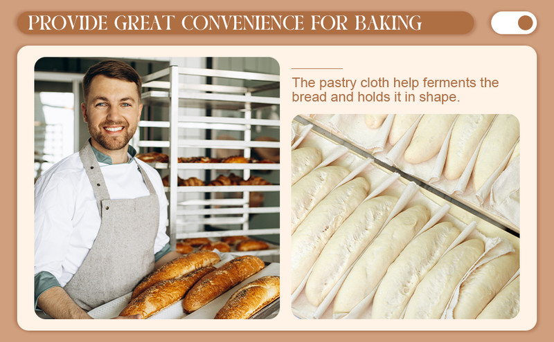Tessco 6 Pieces Pastry Cloth and Rolling Pin Cover Set Includes 2 Pcs 25 x 20 gallery