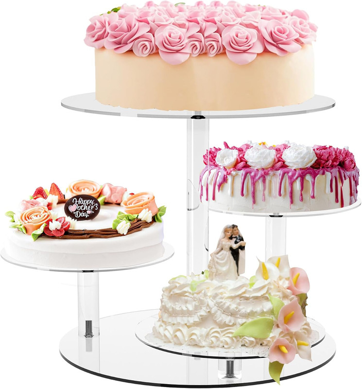 Cupcake Stand, round Cake Stand, 4 Tier Cupcakes and Cakes Comb for 8-12 Inch Ca