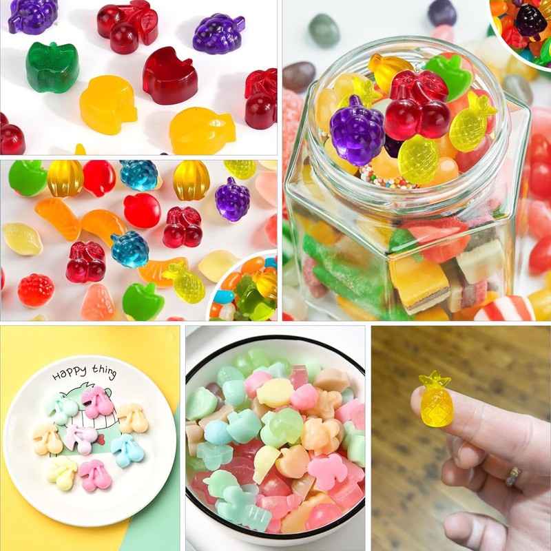 Sidosir Gummy Candy Mold Set 7PCS Silicone Nonstick Bears Dinosaur Fruit Donut gallery