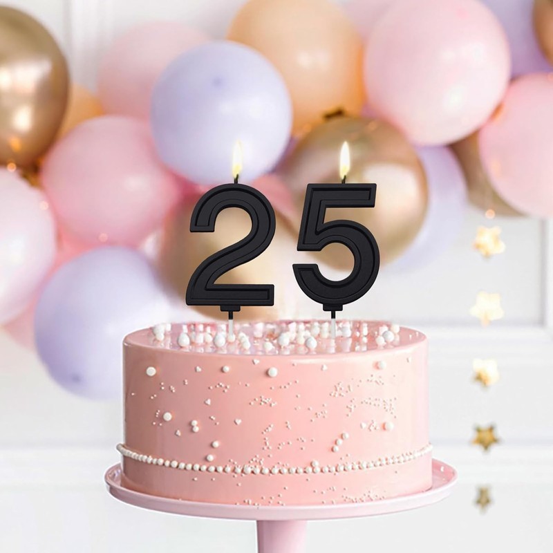 Black 1 Number Birthday Candles for Cake, 2.76 Inch Cake Topper Number 1 Candles gallery