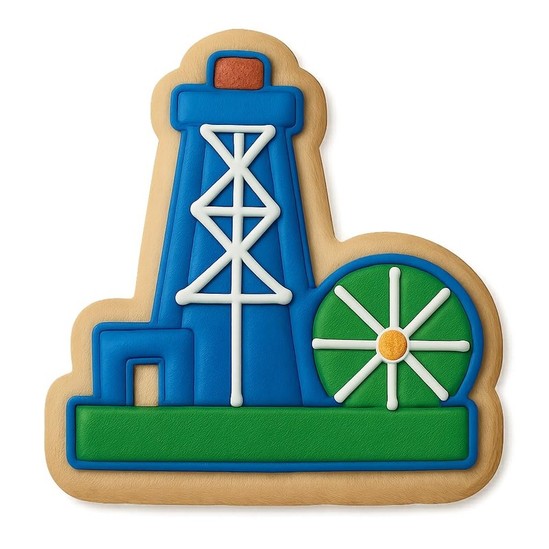 Rotary Land Rig Cookie Cutter & Stamp, Fondant & Clay - 4x3.2 gallery