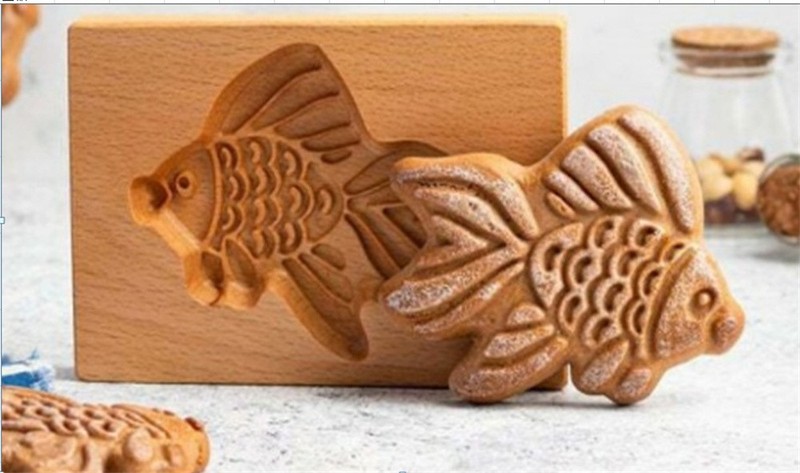 DIY Christmas Easter Cookie Molds Kitchen Carving Gingerbread Wooden Molds gallery