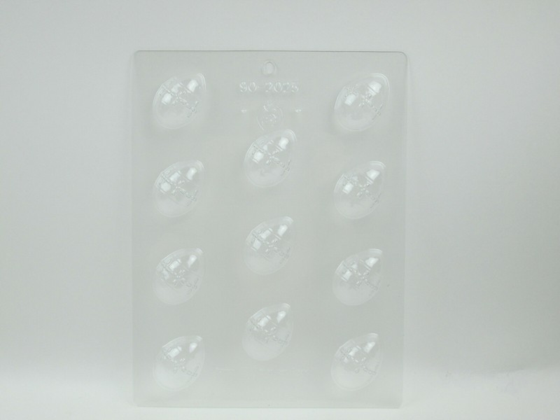 Candy Mold 11 Decorated Egg Shapes Clear Plastic CK Products 90-2025