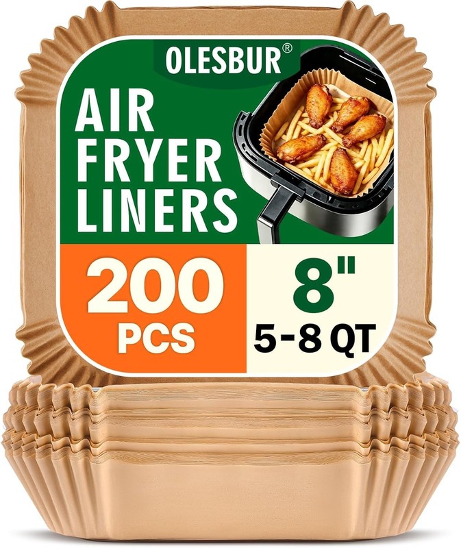 Air Fryer Liners Disposable, 200Pcs 8 Inch Airfryer Paper Liners,