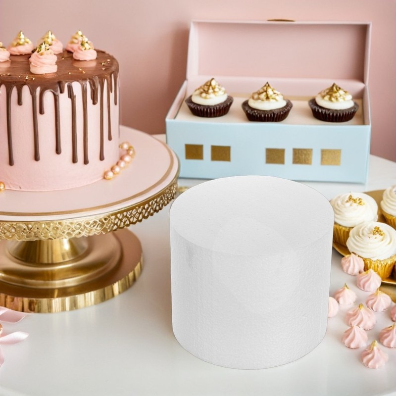 4Pcs Round Foam Cake Dummies for Wedding Cake Display and Decorating Practice gallery
