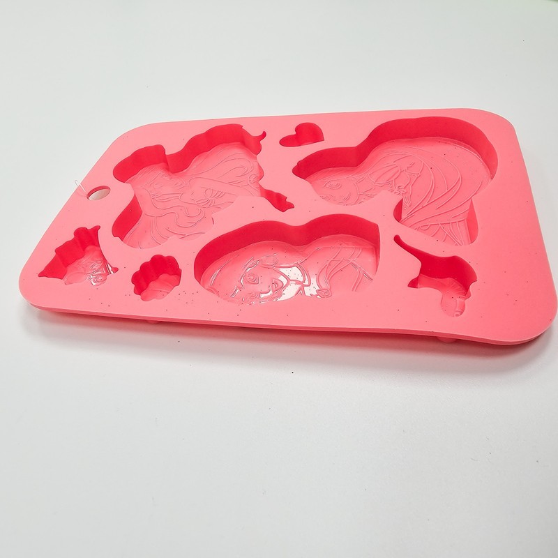 Disney Princess Silicone Chocolate Candy Mold Ariel Jasmine Rapunzel Japan NWT gallery