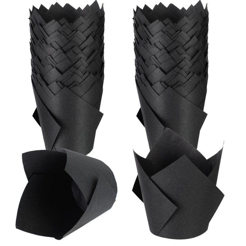 200 Pack Tulip Cupcake Liners Baking Cups Greaseproof Muffin Liners Grease Re…