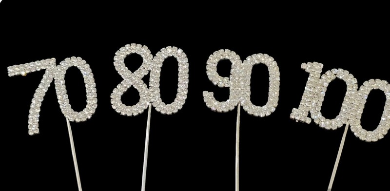 16th Birthday Cake Topper Crystal Diamante Number gallery