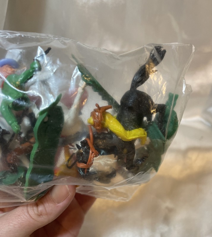 VTG 1980 Horse Horses Western Farm Cowboy & Indians Cake Topper Set gallery