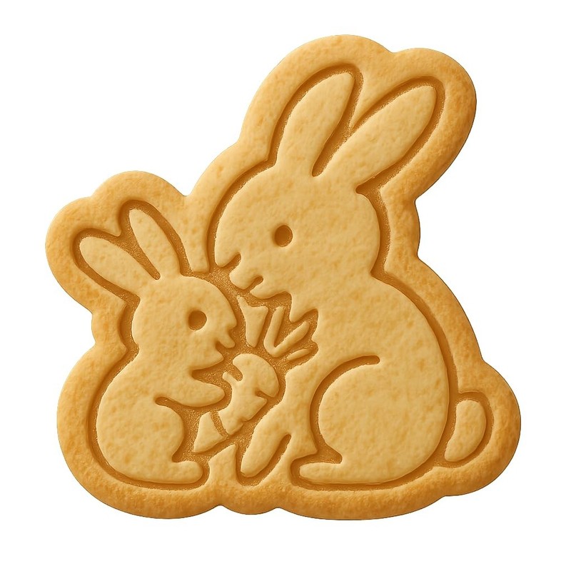 Mom and Bunnies with Carrot Cookie Cutter & Stamp - 4x3.7 Fun Kitchen Baking gallery