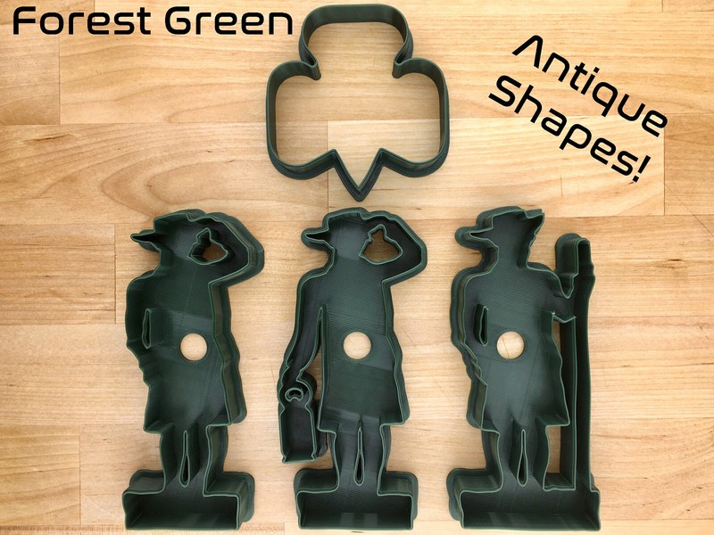 Scouting Cookie Cutters Set Girls Troop Meeting Camping Hiking Leader 3D Printed gallery