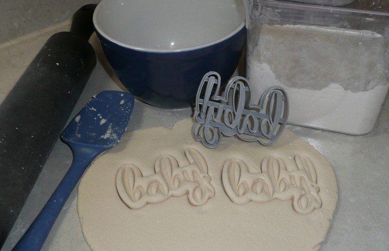 6 X SIZE 1.75 BABY WORD QUOTE GENDER REVEAL PREGNANCY BABY SHOWER FONDANT FD2523