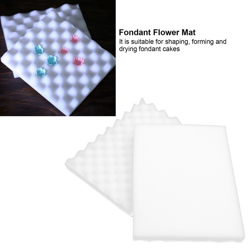 2Pcs Fondant Flower Mat Non-Stick White For Cake Decoration Excellent gallery