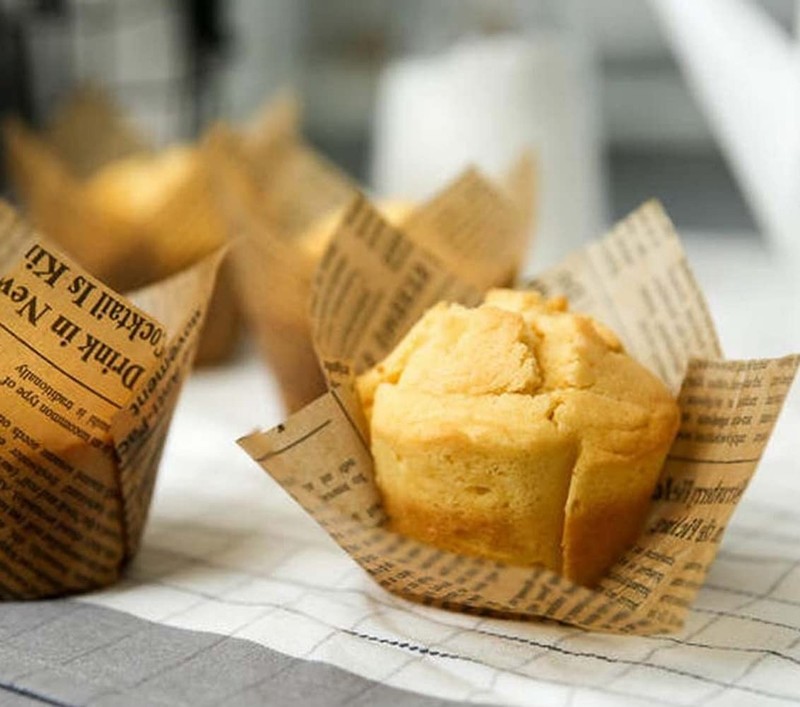 200 PCS Tulip Cupcake Liners Brown Muffin Baking Cups Wrappers For Birthday gallery