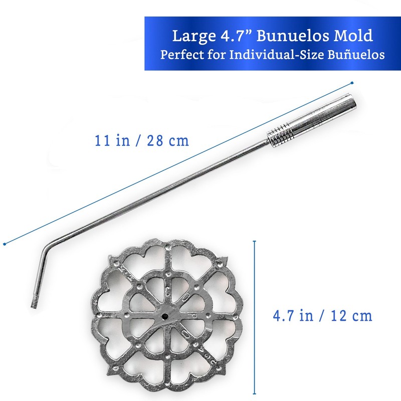 Bunuelos Mold with Handle (4.7 in Cast Aluminum) - Molde para Buñuelos de Vie... gallery