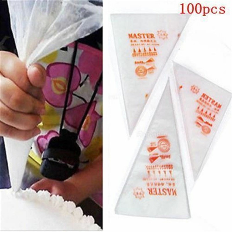 100pcs Plastic Disposable Pastry Bag Icing Piping Cake Cupcake Decorating Bags gallery