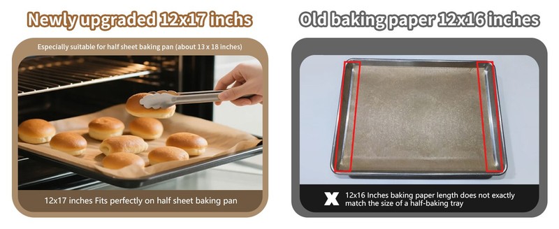 300 Pcs Parchment Paper Sheets, 12x17 Inches Unbleached Baking Paper, Non gallery