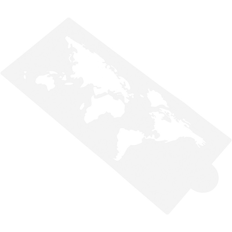 World Map for Cake Mold Decorating Fondant Molds Modeling Chocolate Stencil