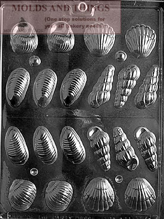 Sea shell assortment seashell conch shell Chocolate Candy Mold-2 mold
