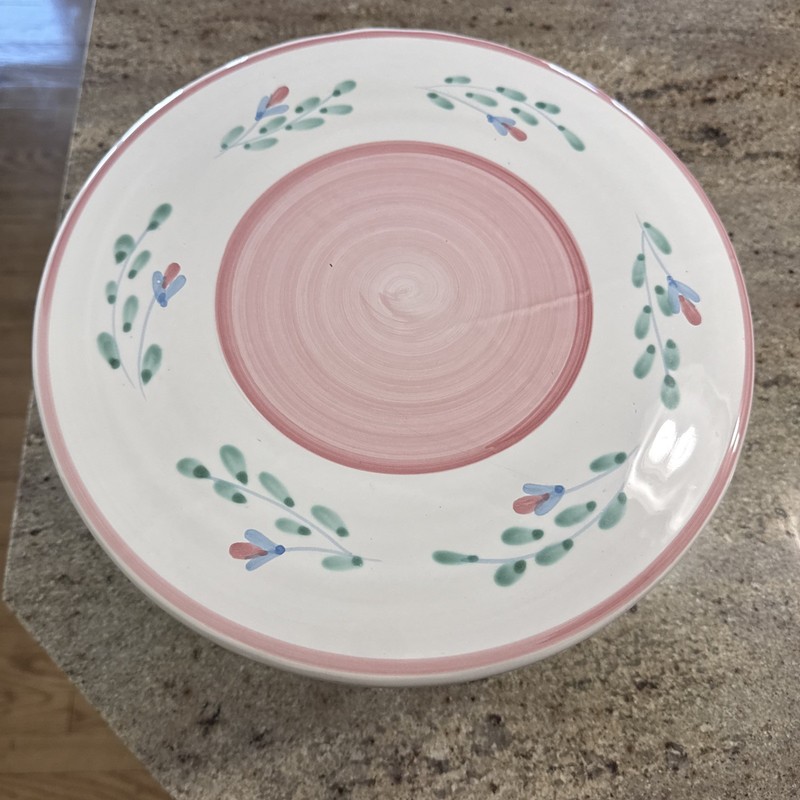 Caleca Pink Floral Pedestal Cake Stand Ceramic Dessert Display Plate gallery