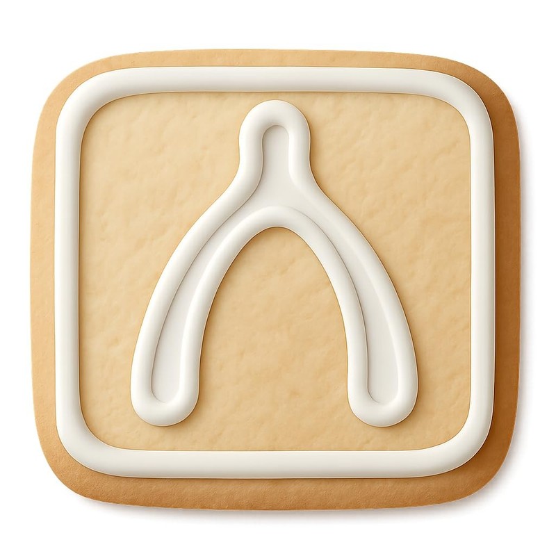 Lucky Wishbone Cookie Cutter & Stamp - 4x3.9 Fun Kitchen Baking gallery