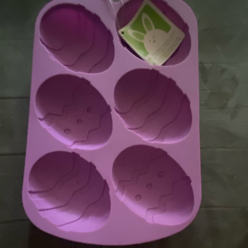 Purple Silicone Easter Egg Chocolate Mold Set of 4, Reusable 6-Cavity Trays gallery
