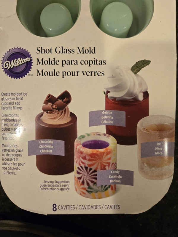 Wilton Shot Glass Candy/Jello/Ice Mold 8 Cavities - NEW gallery