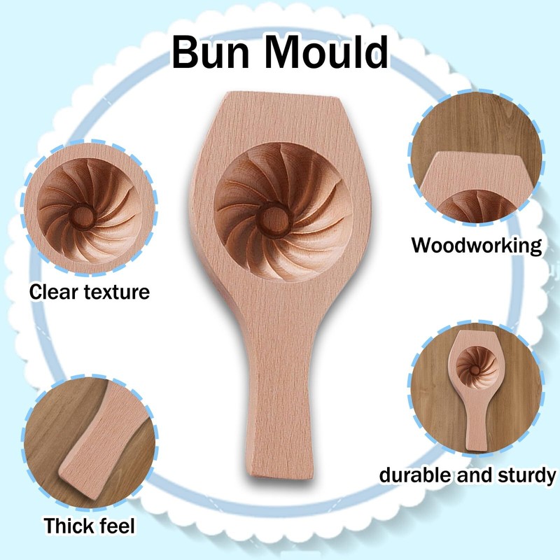 Diy Steamed Bun Wooden Moon Cake Flower Shape Cookie Mid Autumn Diy Steamed B... gallery