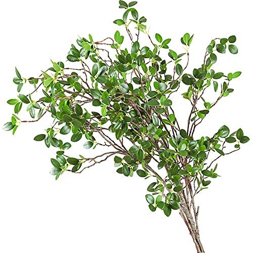 4 Pack of 43" Faux Leaf Greenery Stems - Eucalytus Branches gallery