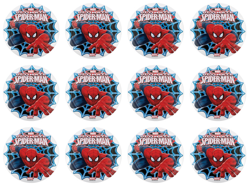24x Spiderman EDIBLE Wafer Cupcake Cookie Toppers Birthday Images Uncut 4cms