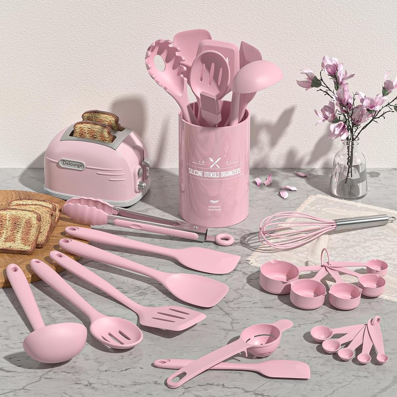 22-Piece Silicone Cooking Utensils Set, Heat Resistant & gallery
