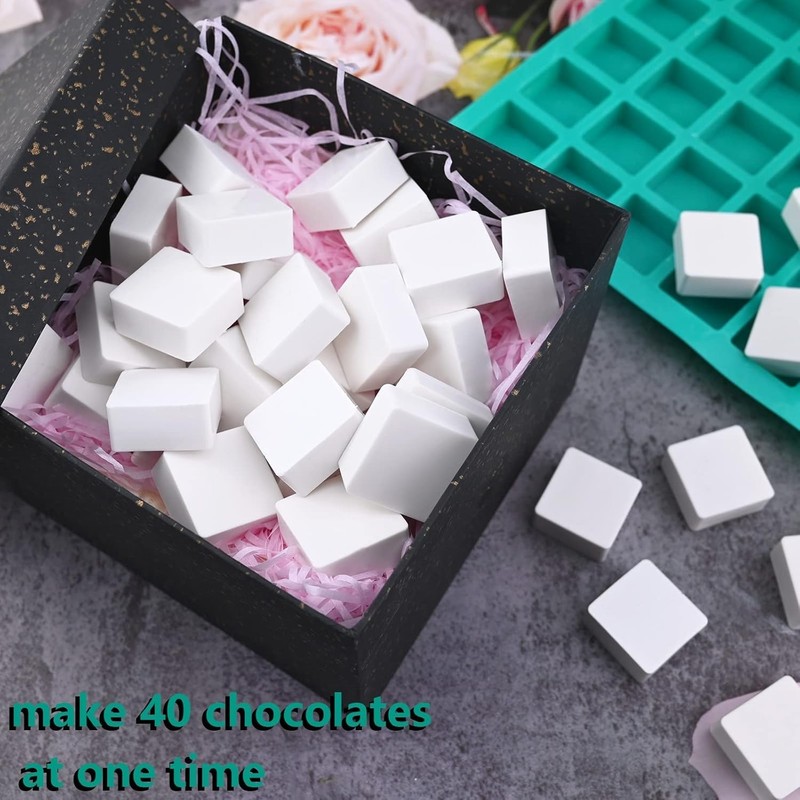 Versatile 40-Cavity Silicone Mold for Caramels and Ice Cubes - Easy Release gallery