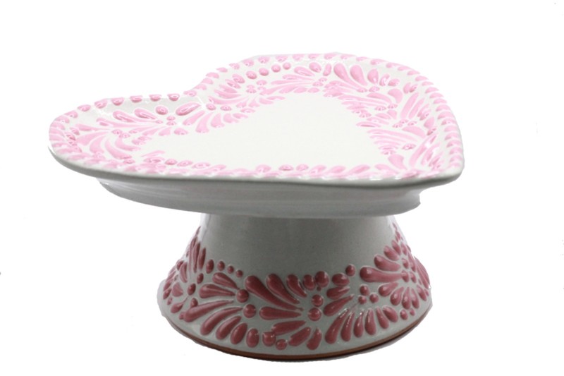 Talavera Heart Cake Stand Hand Painted - Heart Cake Stand gallery