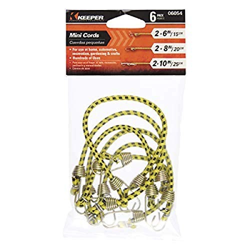 06054 Mini Bungee Cords, Assorted Sizes, 6 Piece, Yellow gallery
