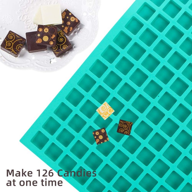 Silicone Chocolate Mold Square Candy Gummy Ice Cube Mold 126 Cavity gallery