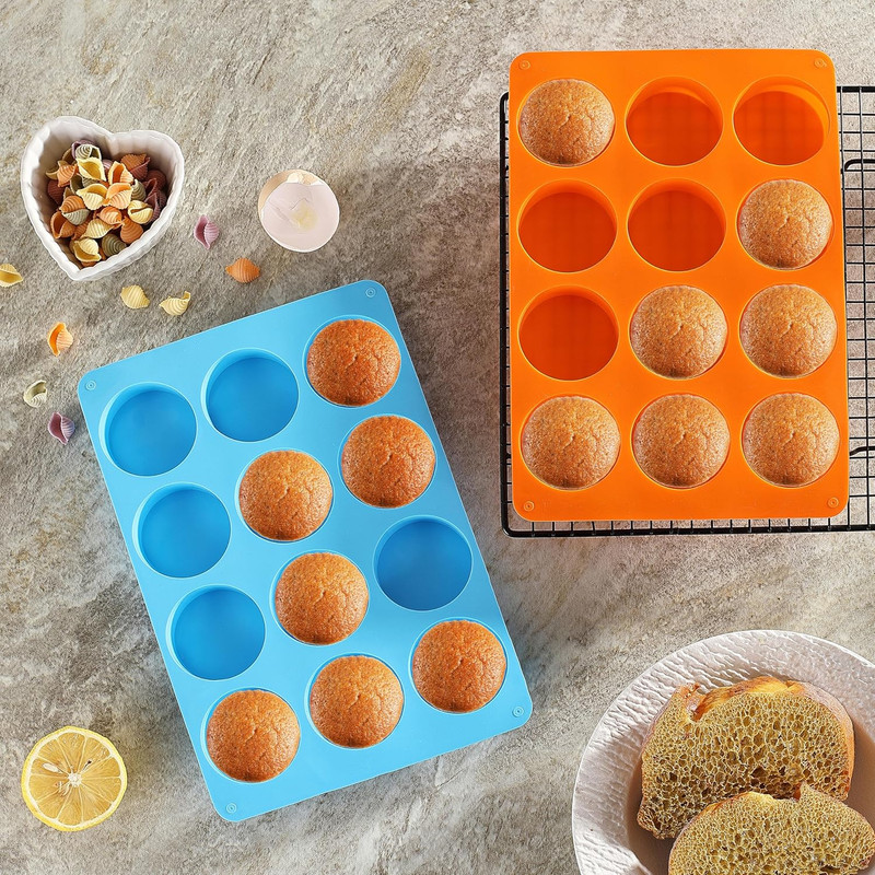 2PCS Silicone Oreo Molds, 12 Cavity Cookie Chocolate round Silicone Mold, Bakin gallery
