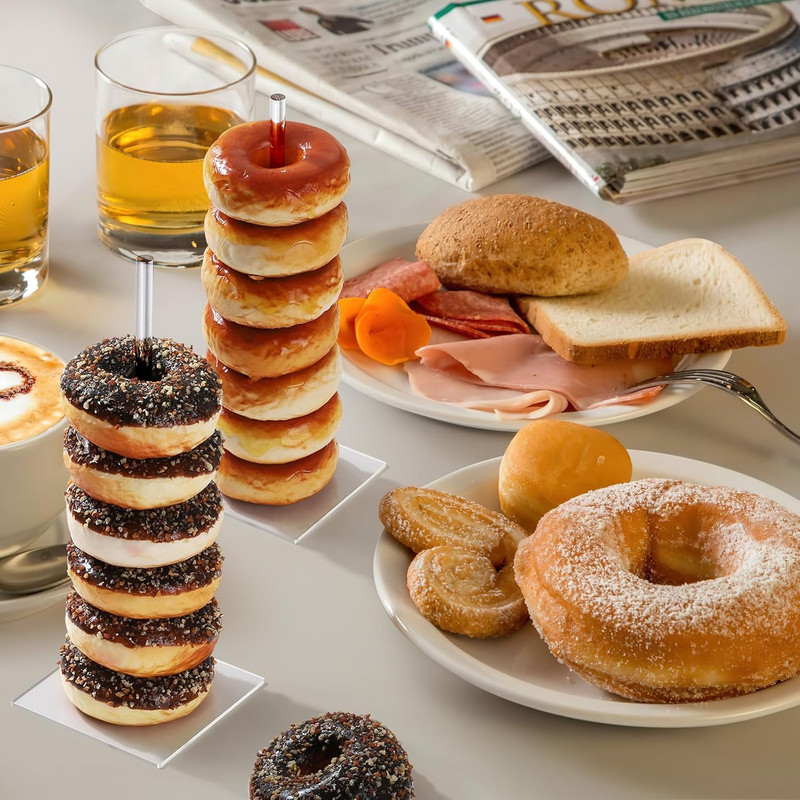Donut Stand Bagel Stand 6 Pack, Acrylic Doughnut Holder, Clear Donut Display Sta gallery