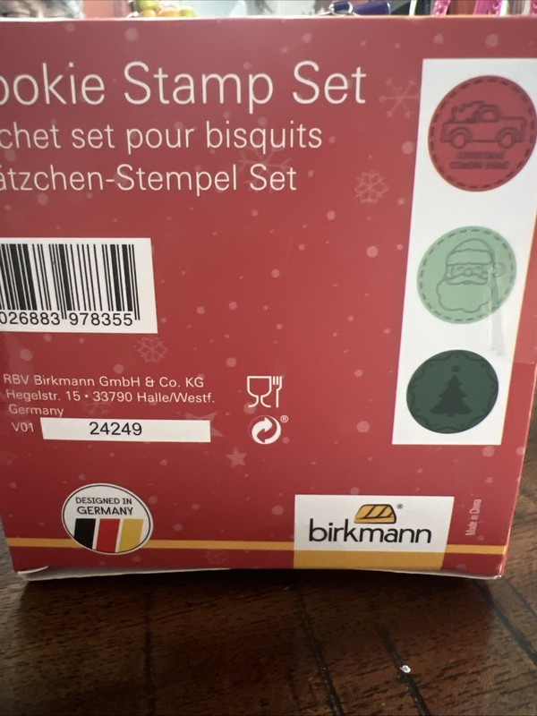 BIRKMANN German Wood Silicone CHRISTMAS COOKIE STAMPER Set Santa Tree Truck gallery