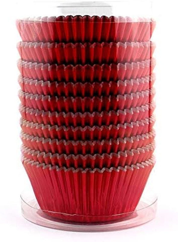 Red Foil Cupcake Case Liners Baking Muffin Paper Cups 200 Pcs gallery